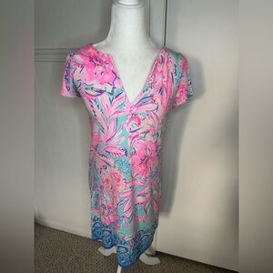Lilly Pulitzer Sophieletta Isla de Coco Floral V-Neck size small.